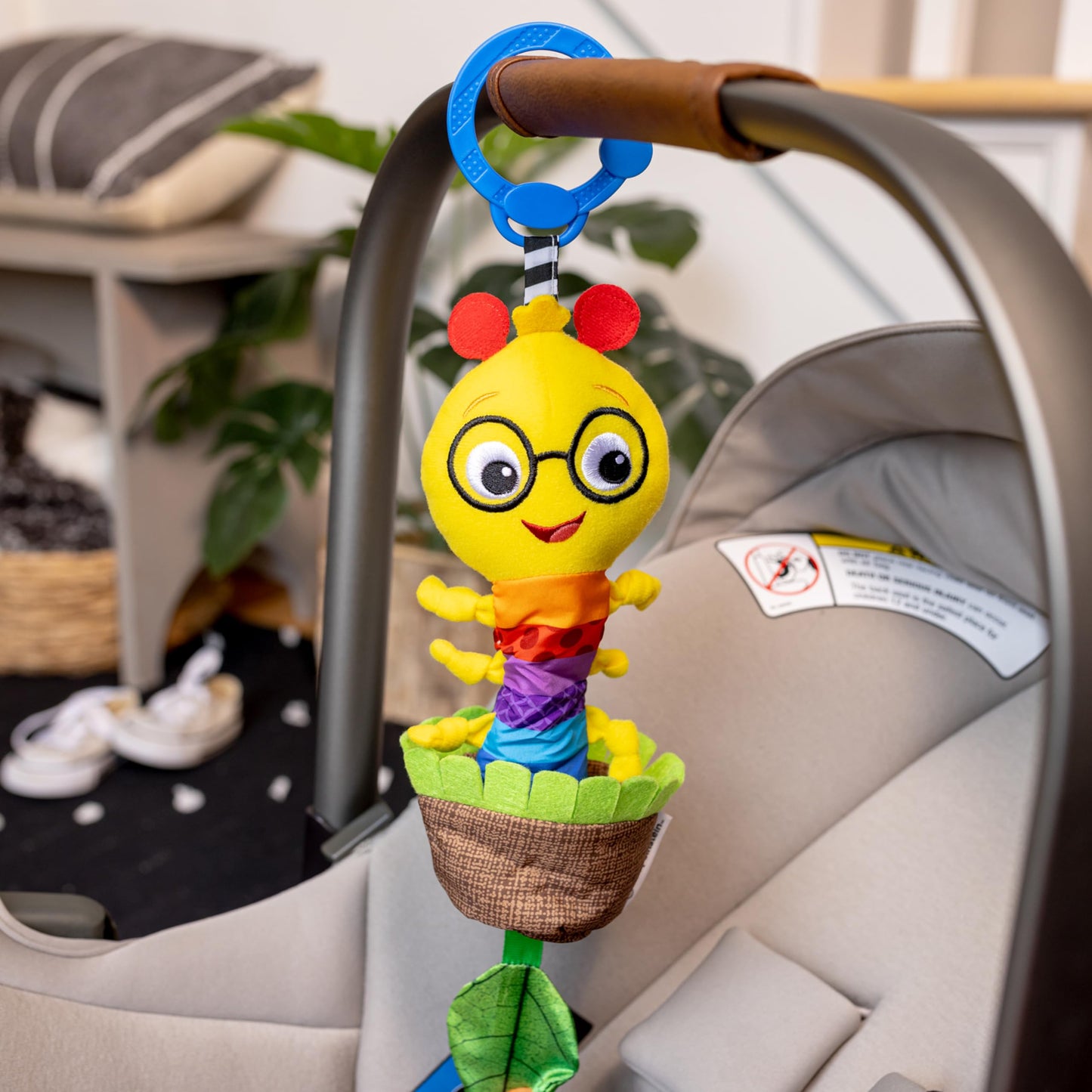 Baby Einstein Cal-a-Puller Pull & Shake Stroller Toy, Ages 0 Months and Up