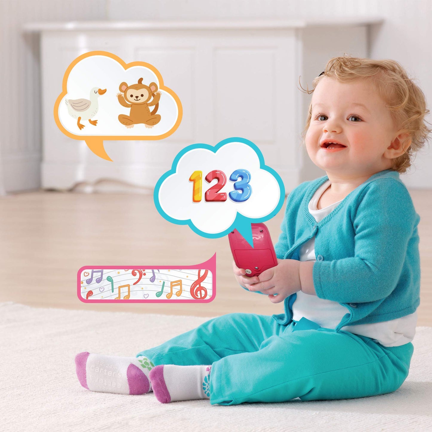 My First Smartphone - Cell Phone Baby Toy, for Toddlers and Young Children - 15 Unique Buttons and Functions, Musical Melodies,