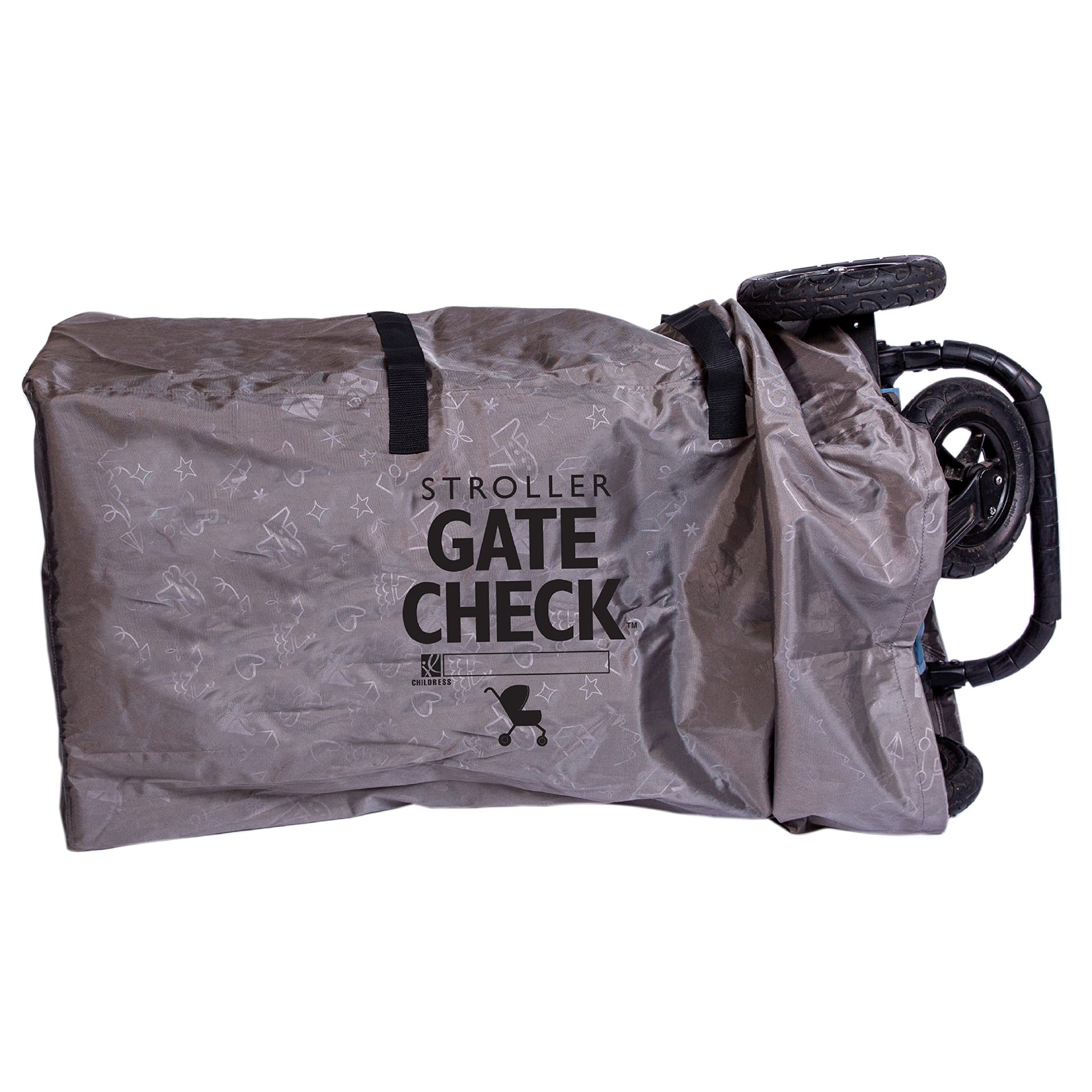 J.L. Childress Deluxe Gate Check Bag For Single & Double Strollers - Stroller Bag For Airplane - Large Stroller Travel Bag With