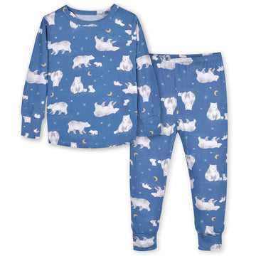 Gerber Unisex Baby Toddler Buttery Soft 2-Piece Snug Fit Pajamas With Viscose Made From Eucalyptus, Polar Bear, 12 Months