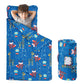 FAINSY Toddler Nap Mat with Pillow and Blanket, 100% Cotton Fabric, 56x20 inch Extra Long, Padded Sleeping mat, for Daycare Pres