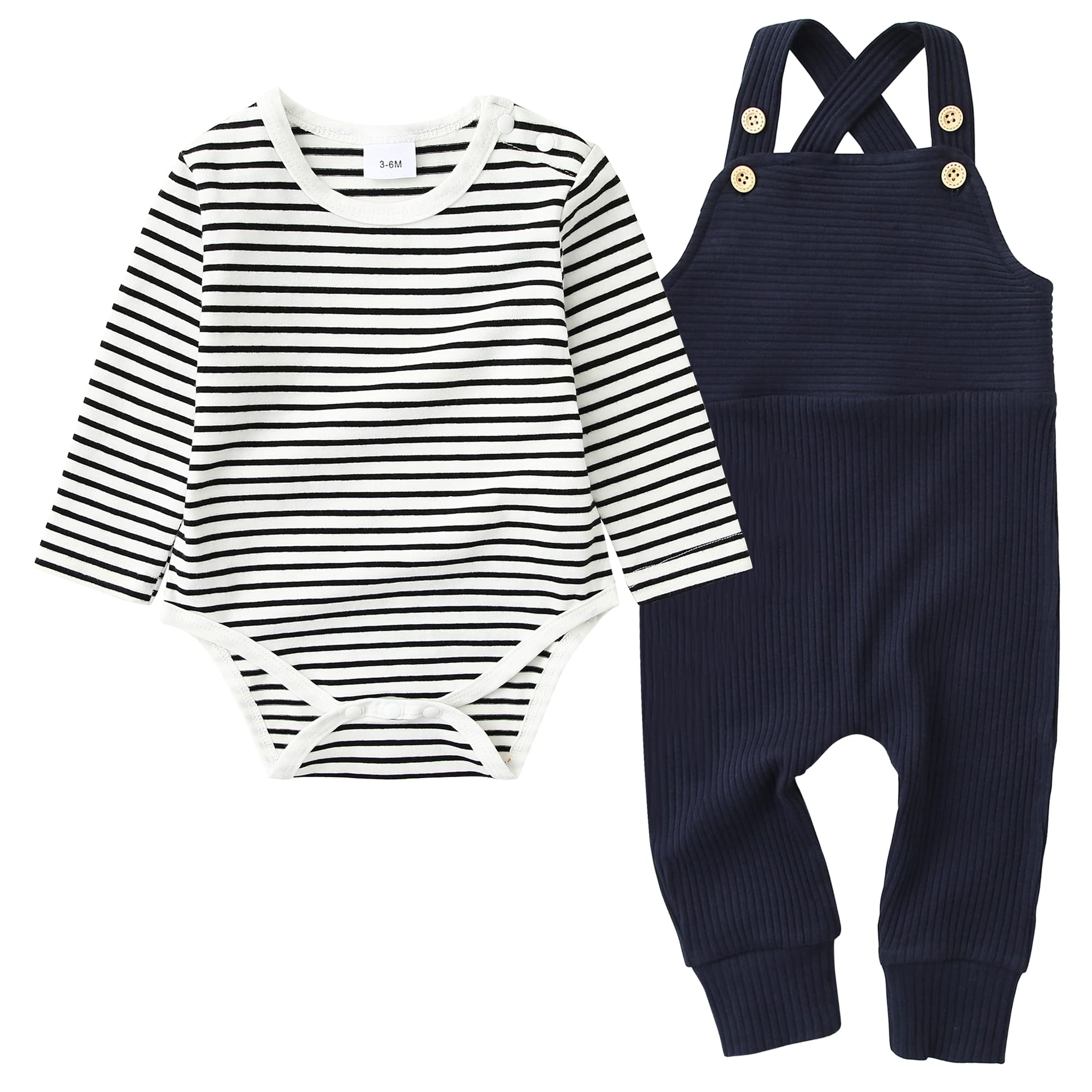Yuemion Newborn Baby Boy Clothes,2Pcs Infant Boy Romper Bodysuit Spring/Summer S WBBAPB0CGHJ4NW4