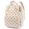 Yusudan Corduroy Diaper Bag Backpack for Baby Girls Boys, Women Large Nappy Bags for Mom (Beige Corduroy Strawberry)