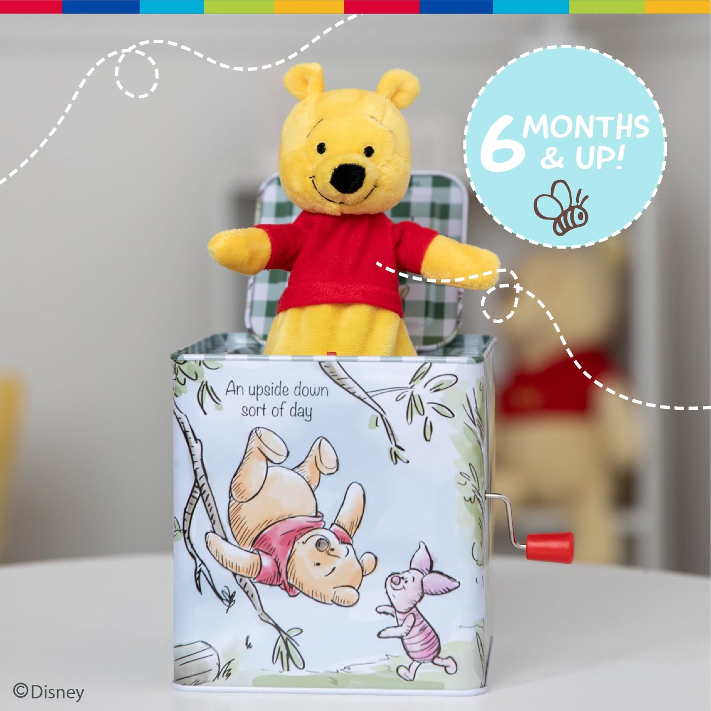 KIDS PREFERRED Disney Baby Winnie The Pooh Jack-in-The-Box - Musical Toy for Babies Multi ,6.5
