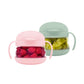Ubbi Tweat No Spill Snack Container for Kids, BPA-Free Tritan, Toddler Snack Container, Sage & Pink