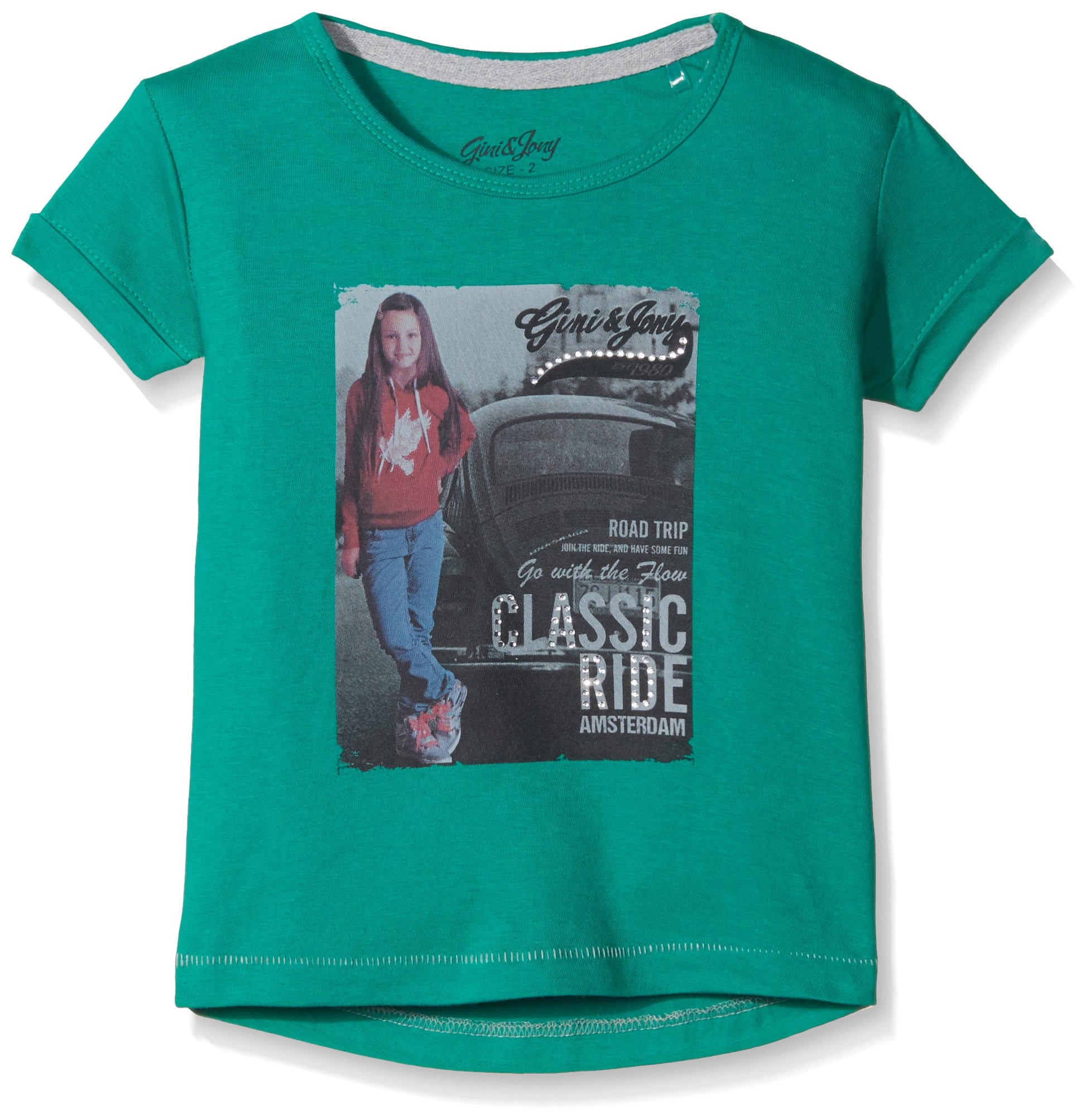 Gini & Jony Baby Regular fit Knits TOP (122030611013 1254_Green 18M)