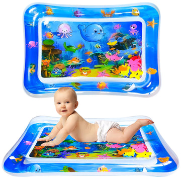Zhuynxir Water Mat Infant Toys, Water Mat Baby, Inflatable Play Mat Water Cushion Baby Toys, Fun Early Development Activity Play