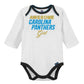 Nfl Baby Girls' 3Pc Bodysuit, Footed Pant, & Cap Set, Carolina Panthers, 6-9 Months
