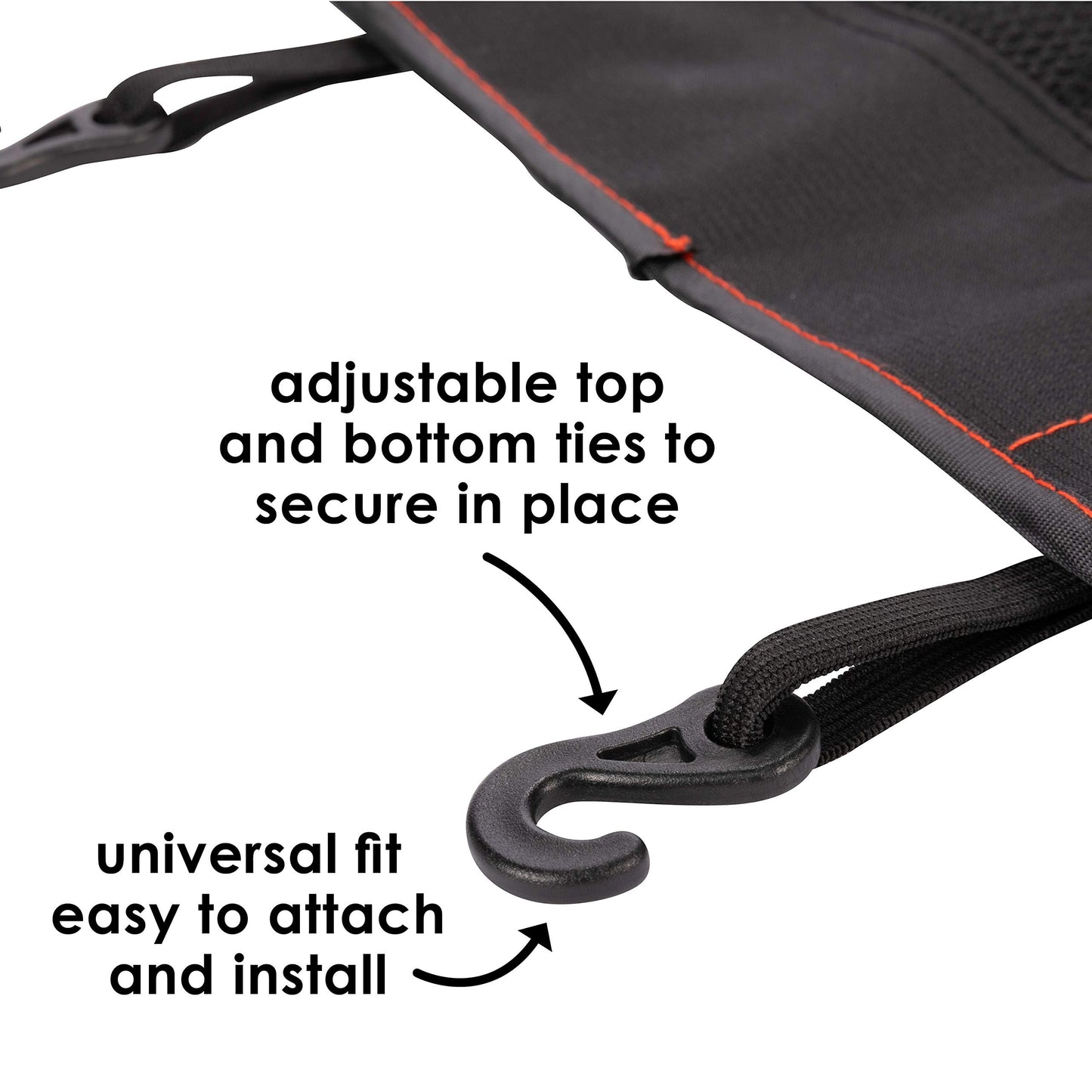 Diono Stow 'N Go Car Back Seat Organizer For Kids, Kick Mat Back Seat Protector, With 7 Storage Pockets, 2 Drinks Holders, Water