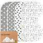 KeaBabies 4-Pack Baby Burp Cloths Baby Girl, Boy - Organic Cotton Burp Cloth, Extra Large, Absorbent, Soft Burping Cloths & Bibs