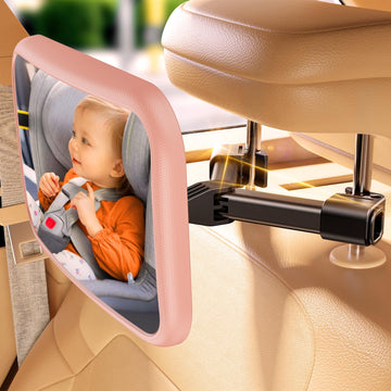 Tazeni Car Mirror For Baby - Hook Clip Design, Never Shake Car Seat Mirror, Rear Facing, Easy Install, Back Seat Crystal Clear V