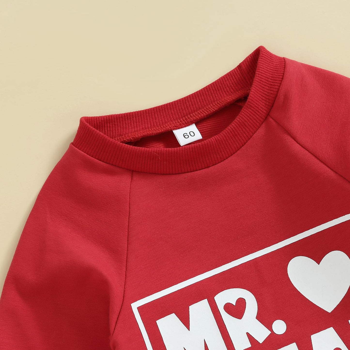 Twopumpkin Newborn First Valentines Outfit Baby Girl Boy Mr Steal Your Heart Long Sleeve Romper Jumpsuit Valentines Clothes (Red