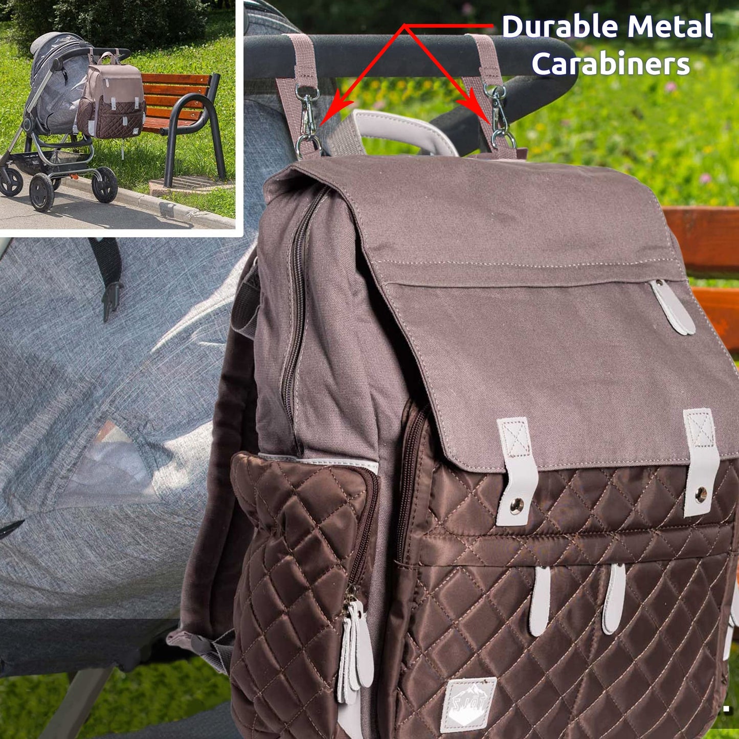 Baby Diaper Bag Backpack With Waterproof Changing Pad Ideal For Mom And Dad,Large Multifunctional Nappy Changing And Travel Bag