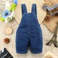 Kidscool Space Baby Boys/Girls Big Yellow Ears Cute Dog Summer Jeans Shortalls,Blue,6-12 Months
