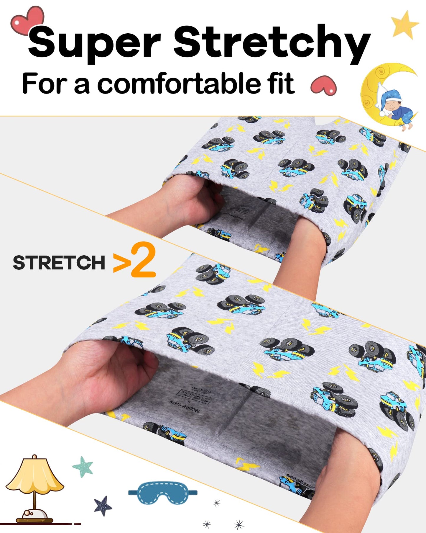 Daughter Queen Boys Pajamas 18-24 Months Summer Pjs Monster Truck Pj Sets Baby Toddler Cotton Short Sleeve Sleepwear Jammies Sle