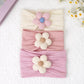 C  Llot 3 Pcs Baby Girl Headbands With Flower Nylon Headbands Soft Stretchy Headwear Hair Accessories For Newborn Infant Toddler