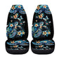 Quelytytrip Sea Turtle Floral Print Car Seat Cover for Women Men,Universal Front Seats Protector Fit for Most Cars,Blue Turtle C