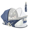 ISELECTOR Portable Baby Bassinet Travel Baby Bed, Baby Cribs Travel Pod for Outdoors Baby Lounger Infant Travel Bed with Mosquit