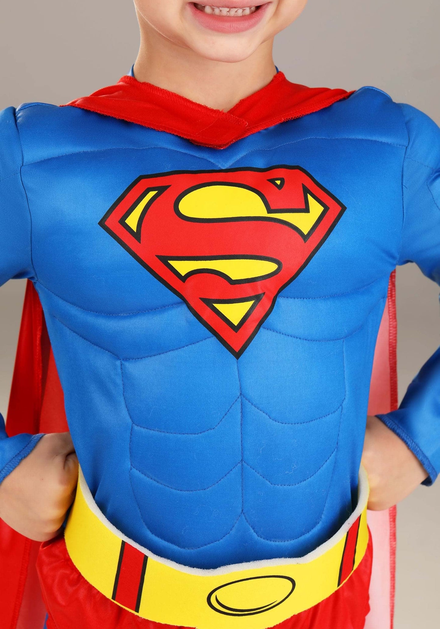 Fun Costumes Toddler Classic Superman Costume, Red & Blue Superhero Suit & Red Cape For Movie Hero Comic Cosplay & Halloween 4T