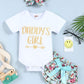 Kissb Newborn Baby Girl Clothes Outfits Little Girl Daddy'S Princess Romper Bodysuit Floral Shorts 3Pcs Infant Clothing Set (0-3