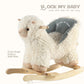 Rock My Baby Baby Rocking Horse Alpaca Llama with Chair, Plush Stuffed Animal Rocker, Wooden Rocking Toy Llama Animal Ride on fo