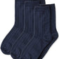 Jefferies Socks Little Boys' Rib Crew Socks 3 Pair Pack, Navy, Toddler