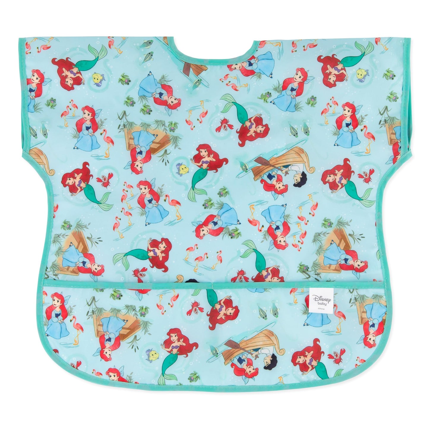Bumkins Disney Short Sleeve Bib For Girl Or Boy, Toddler And Kids For 1-3 Years, Large Size, Essential Must Have For Junior Chil