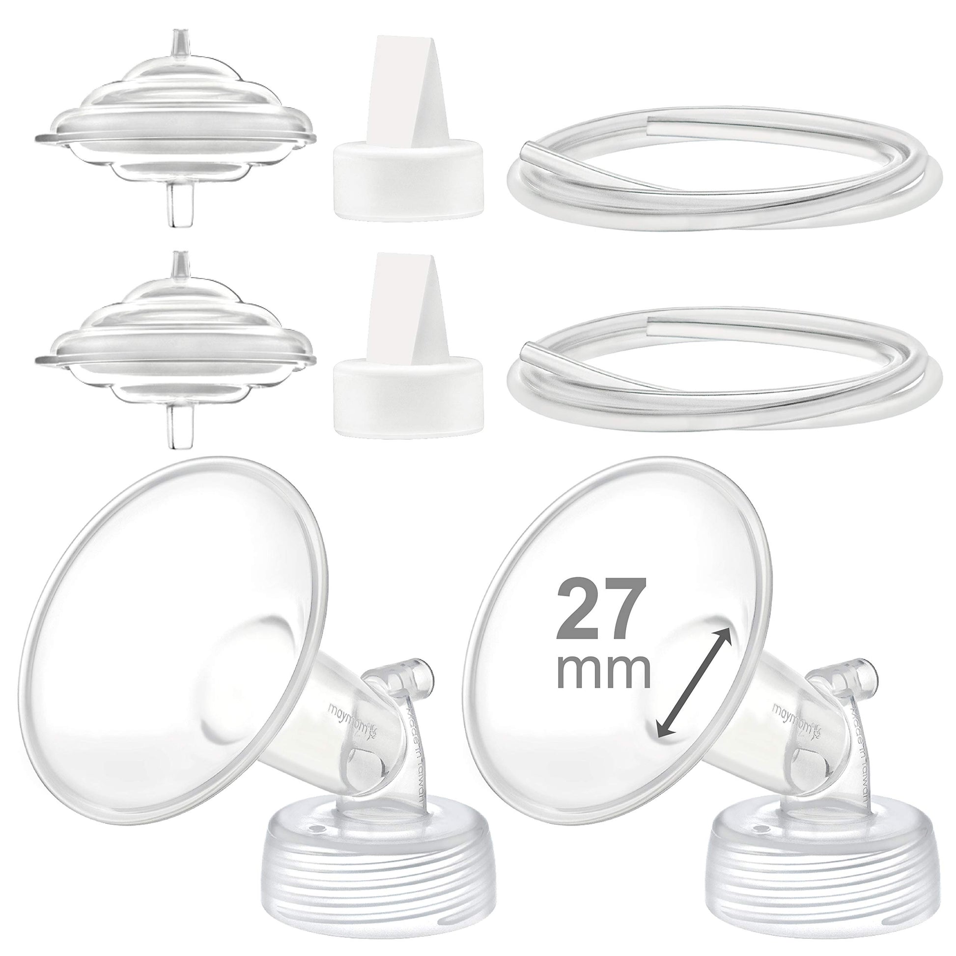 Maymom Pump Parts Compatible With Spectra S2 Spectra S1 Spectra 9 Plus Breastpump, 27Mm Flange Valve Tubing Backflow Protector,
