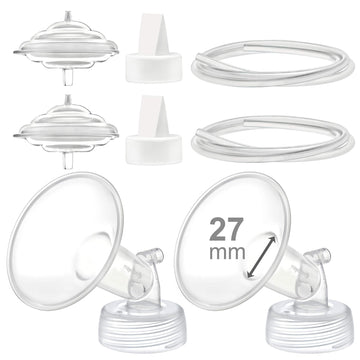 Maymom Pump Parts Compatible With Spectra S2 Spectra S1 Spectra 9 Plus Breastpump, 27Mm Flange Valve Tubing Backflow Protector,