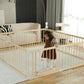 Conababy Baby Playpen Play Fence Gate Play Pen Wood Large,Playpens for Babies and Toddlers Kids Indoor,Baby Play Yards Gym Area,