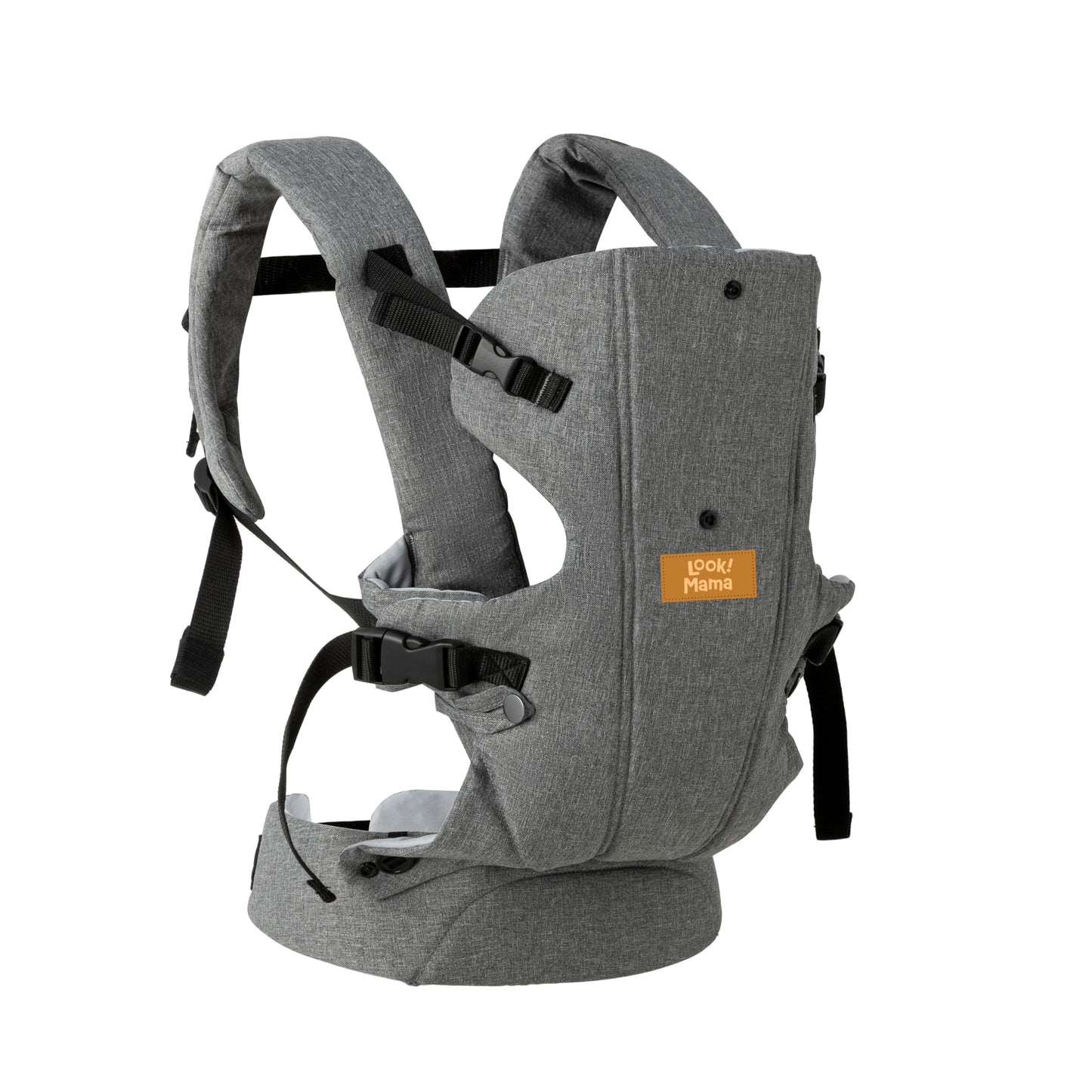 Meditive Baby CarrierErgonomic, Convertible, FaceIn & FaceOut Front & Back Carry For Newborns, Grey (Without Hip Seat, For Ag