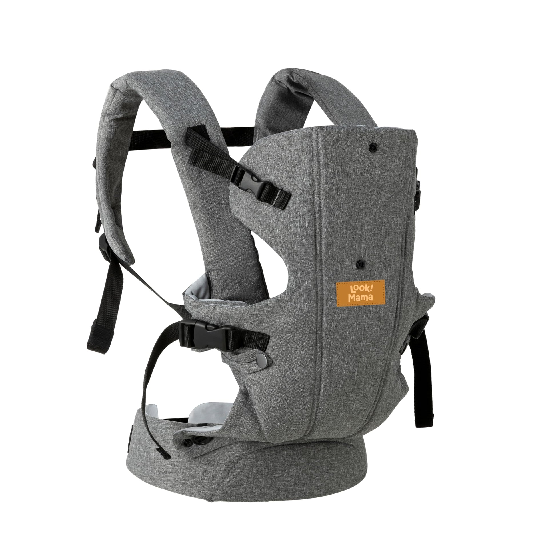 Meditive Baby CarrierErgonomic, Convertible, FaceIn & FaceOut Front & Back Carry For Newborns, Grey (Without Hip Seat, For Ag