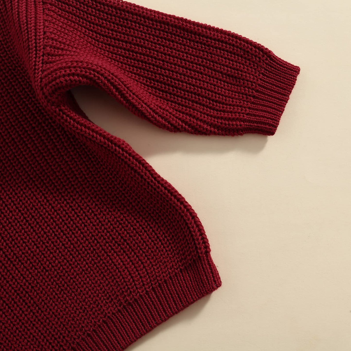 Infant Toddler Baby Girl Boy Knit Sweater Pullover Sweatshirt Warm Long Sleeve Shirt Tops Knitted Fall Winter Clothes (Red, 18-2