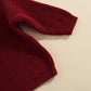 Infant Toddler Baby Girl Boy Knit Sweater Pullover Sweatshirt Warm Long Sleeve Shirt Tops Knitted Fall Winter Clothes (Red, 2-3T