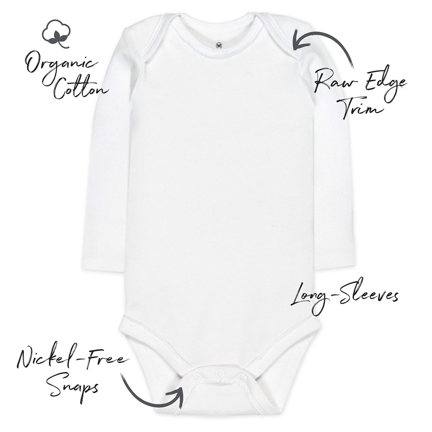 Honestbaby Unisex Baby 5-Pack Organic Cotton Long Sleeve Bodysuits And Toddler T Shirt Set, Bright White, 0-3 Months Us