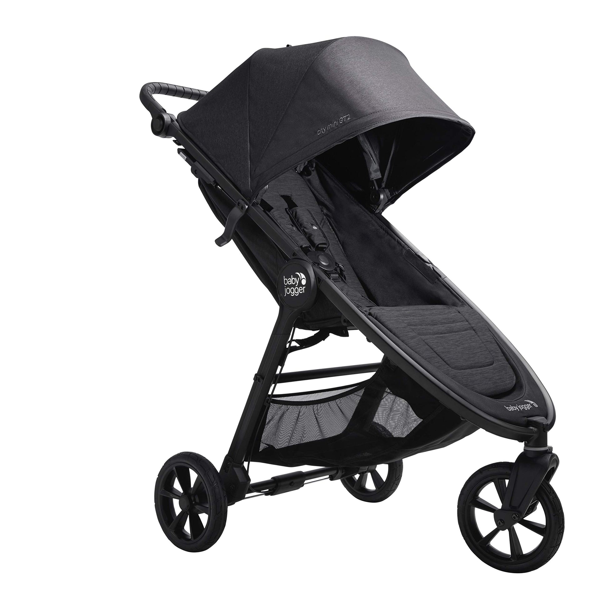 Baby Jogger City Mini Gt2 All-Terrain Stroller, Black, Complete With Adjustable Handlebar, Hand-Operated Parking Brake, And Car