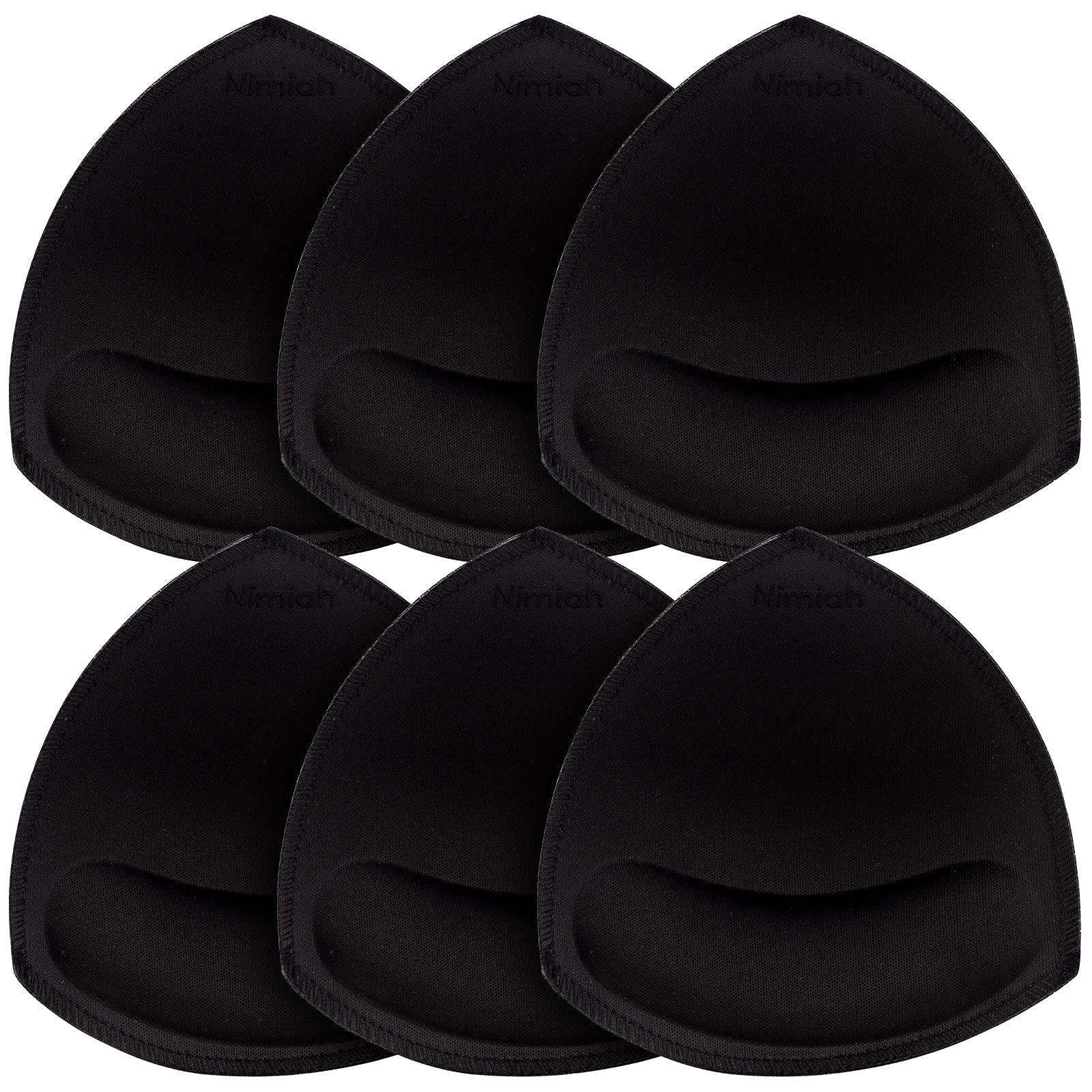 Nimiah Bra Inserts Pads 3 Pairs Sewn Edges Bra Cups Inserts Fits Ab Bra Replacem WBCBBB06XKSYV1S
