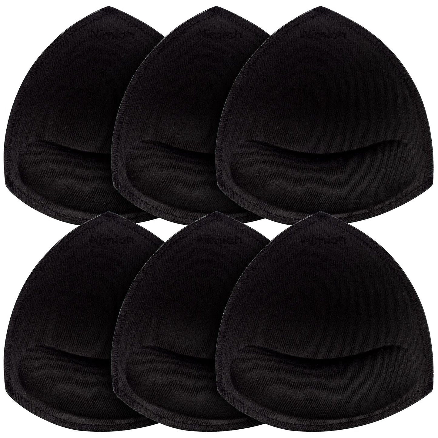 Nimiah Bra Inserts Pads 3 Pairs Sewn Edges Bra Cups Inserts Fits Ab  Bra Replacement Pads For Sport Bras Swimsuits Bikini Tops B
