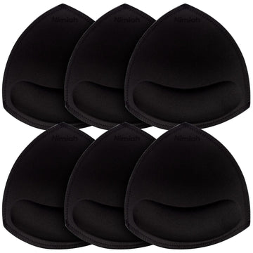 Nimiah Bra Inserts Pads 3 Pairs Sewn Edges Bra Cups Inserts Fits Ab  Bra Replacement Pads For Sport Bras Swimsuits Bikini Tops B