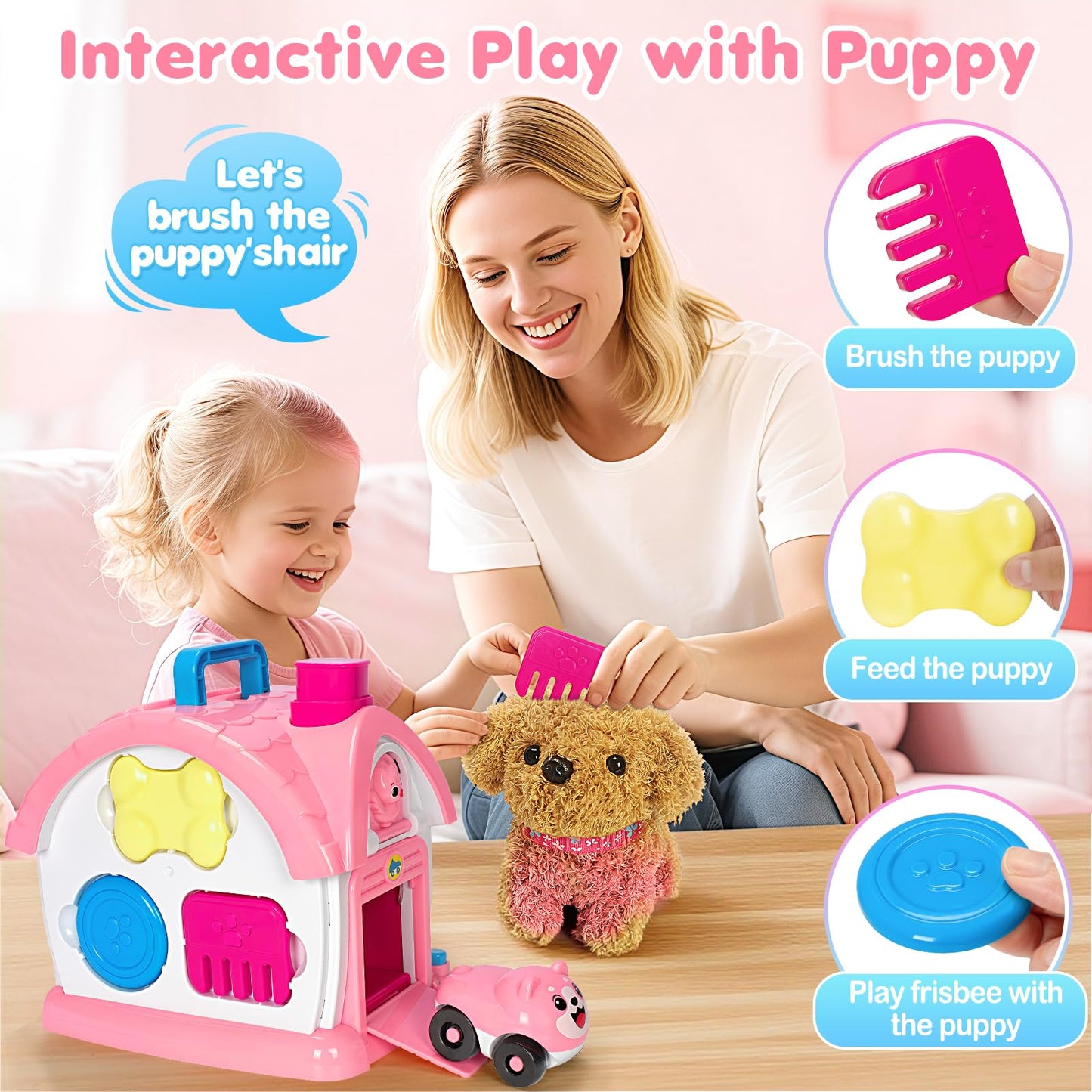 Ellinjan Montessori Toys for 1 2 3 Year Old Girl Gifts, Baby Musical Toys 12 18+ Months, 10 in 1 Bilingual Learning Toy with Sou
