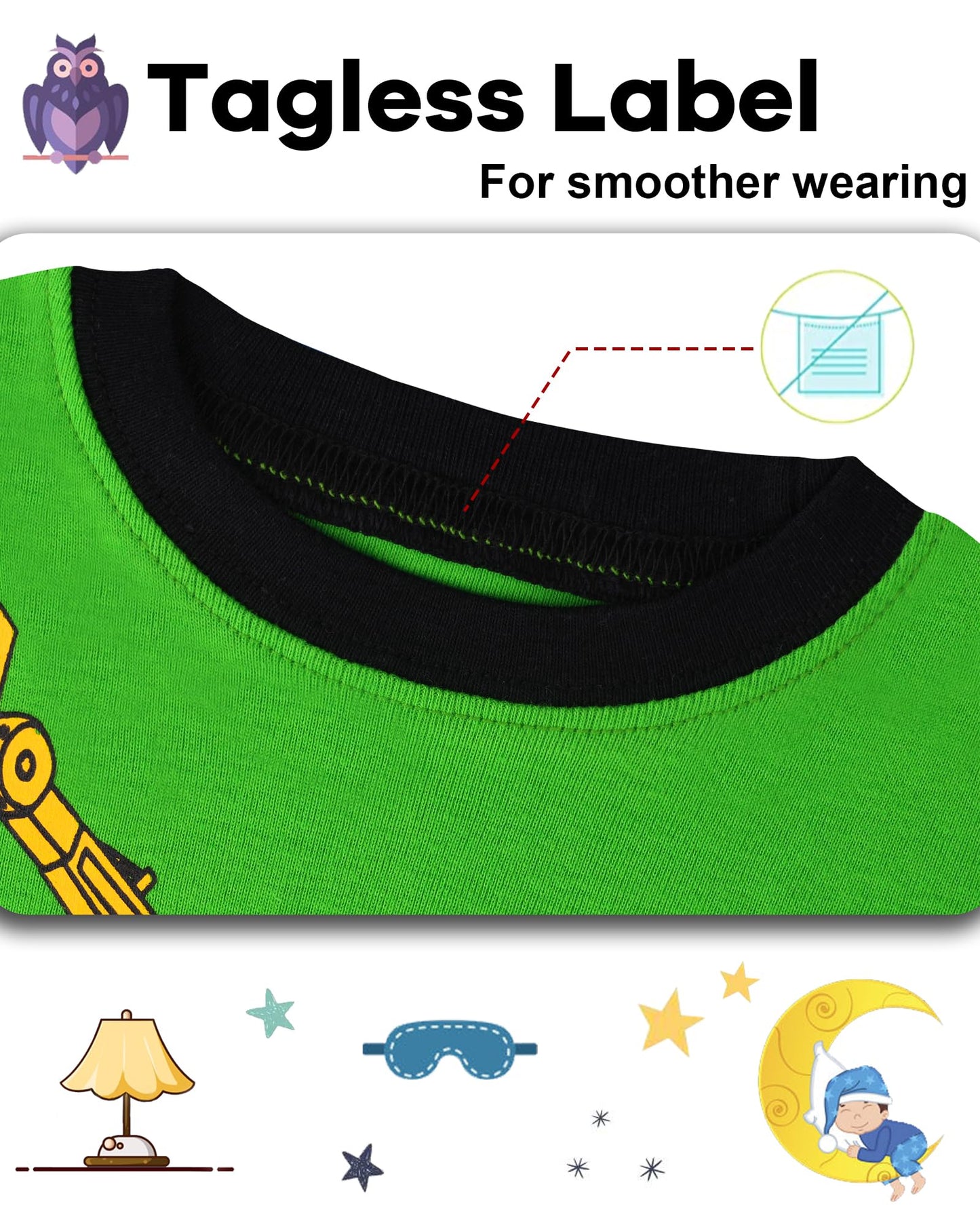 Daughter Queen Boys Pajamas 18-24 Months Summer Pjs Construction Pj Sets Baby Toddler 100% Cotton Short Sleeve Jammies Digger Sl