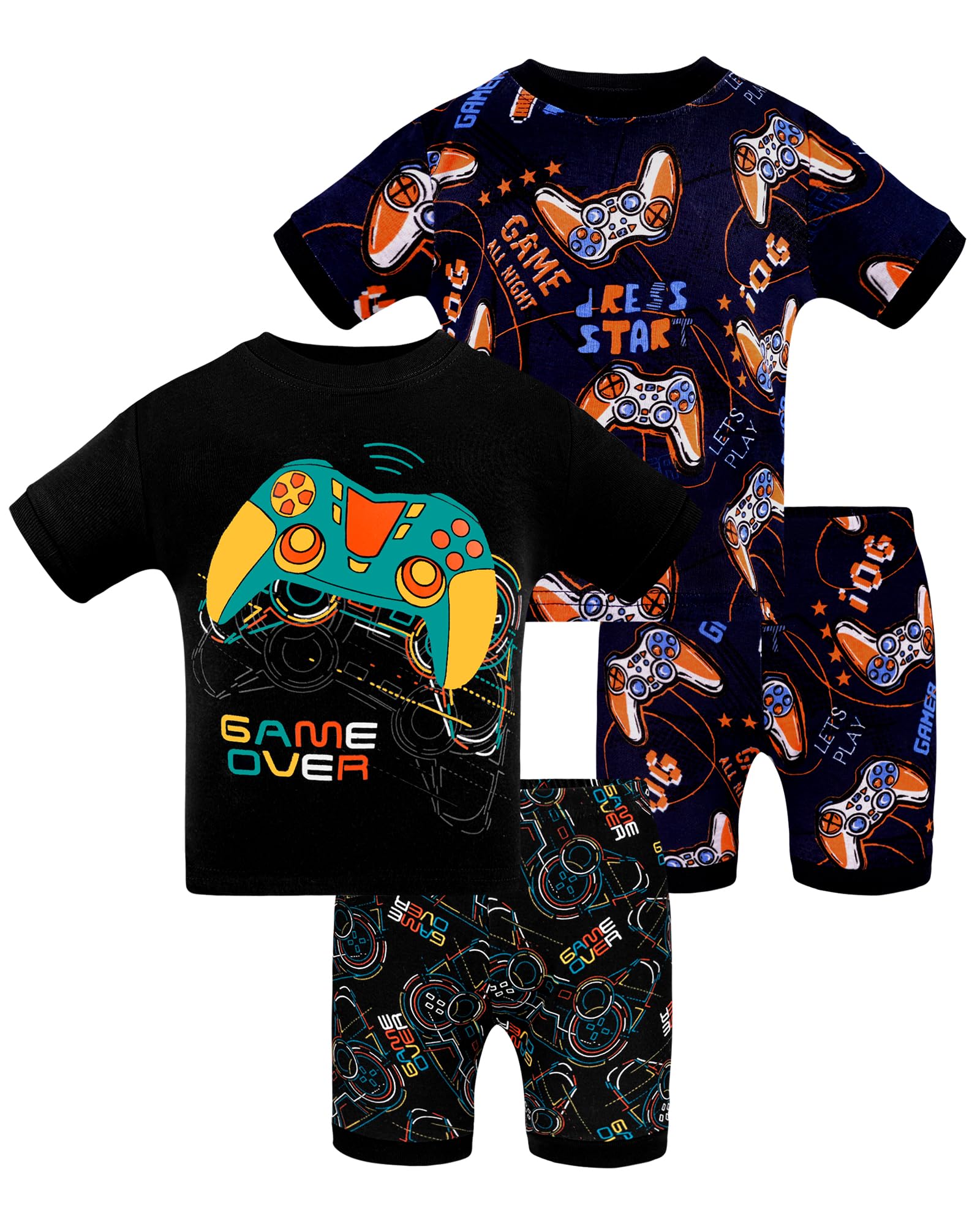 Daughter Queen Boys Pajamas 18-24 Months Summer Pjs Gamer Pj Sets Baby Toddler 100% Cotton Short Sleeve Jammies Game Sleepwear G