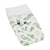 Sweet Jojo Designs Floral Leaf Girl Baby Nursery Changing Pad Cover - Green And White Boho Watercolor Botanical Woodland Tropica
