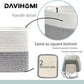 Davihomi Small Woven Cotton Rope Basket For Organizing, Gift Baskets For Handles, Empty Gift Baskets, Toy Basket For Bins|13.5'