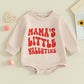 Fiomva Baby Girl Valentines Day Outfit Newborn Bubble Romper Toddler Oversized Sweatshirt Infant Cute T Shirt Clothes (N Mama'S