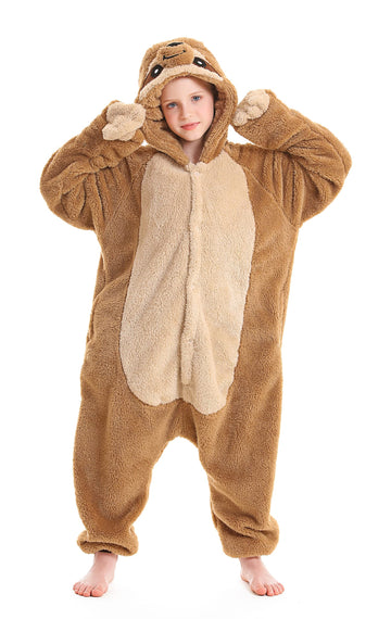 Atoz Onesie For Kids, Animal Pajamas Halloween Cosplay Costume For Girls Boys, Sloth 4-5T