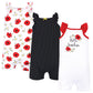 Hudson Baby Baby Cotton Rompers, Poppy Daisy, 0-3 Months
