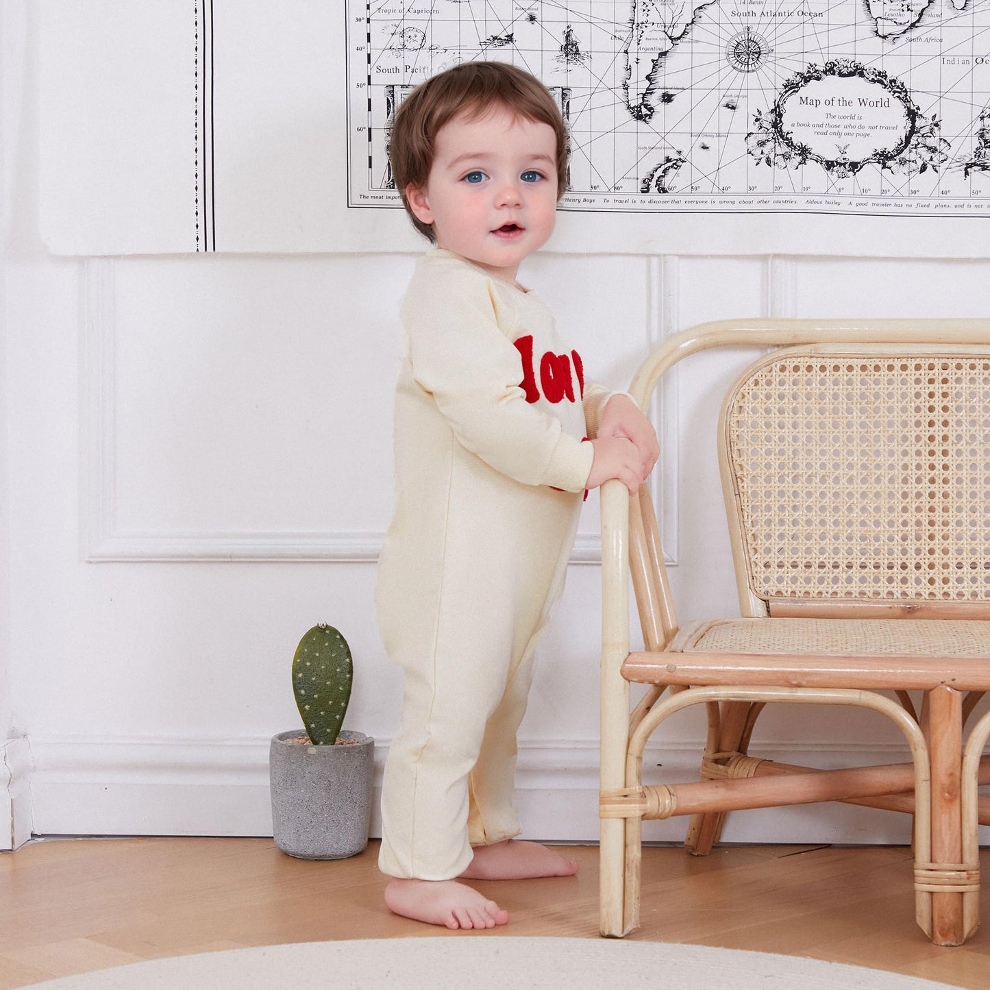 Ursobutegl Newborn Baby Boy Romper Jumpsuit Lover Boy Letter Embroidery Long Sleeve Bodysuit Sweatshirt Valentines Day Outfit (A