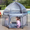 Hiccapop 53    PlayPod Outdoor Baby Playpen for Baby with Canopy, Deluxe Portable Playpen for Babies and Toddlers with Dome