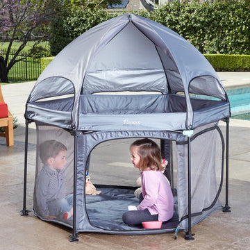 Hiccapop 53    PlayPod Outdoor Baby Playpen for Baby with Canopy, Deluxe Portable Playpen for Babies and Toddlers with Dome